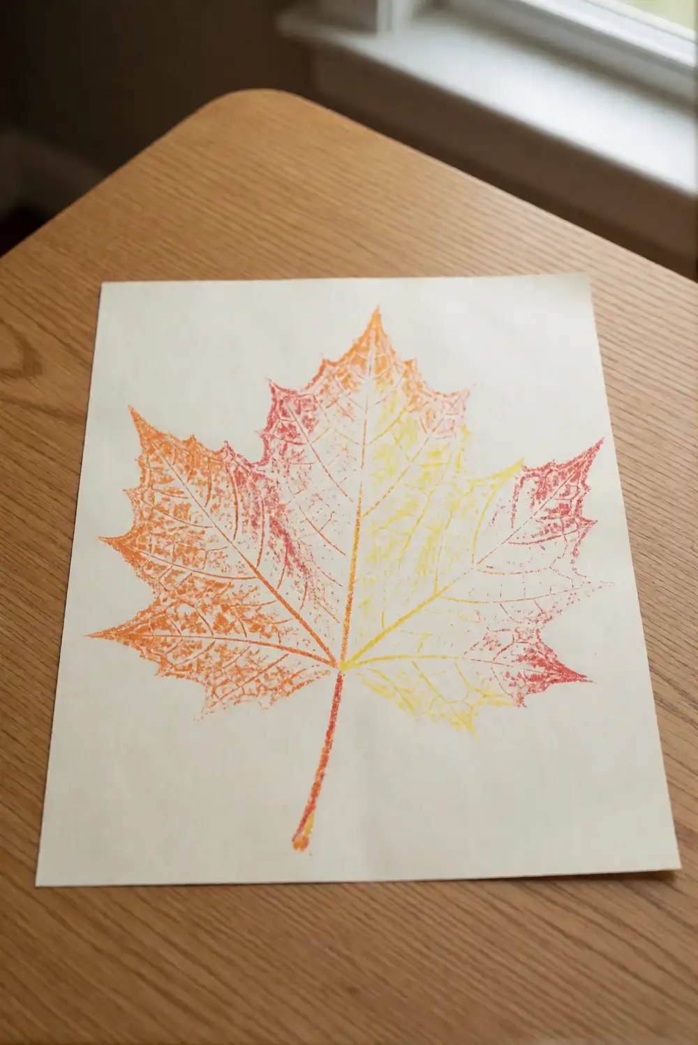 Fall Leaf Rubbing Art