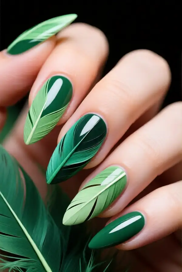 Feathered Accent Nail