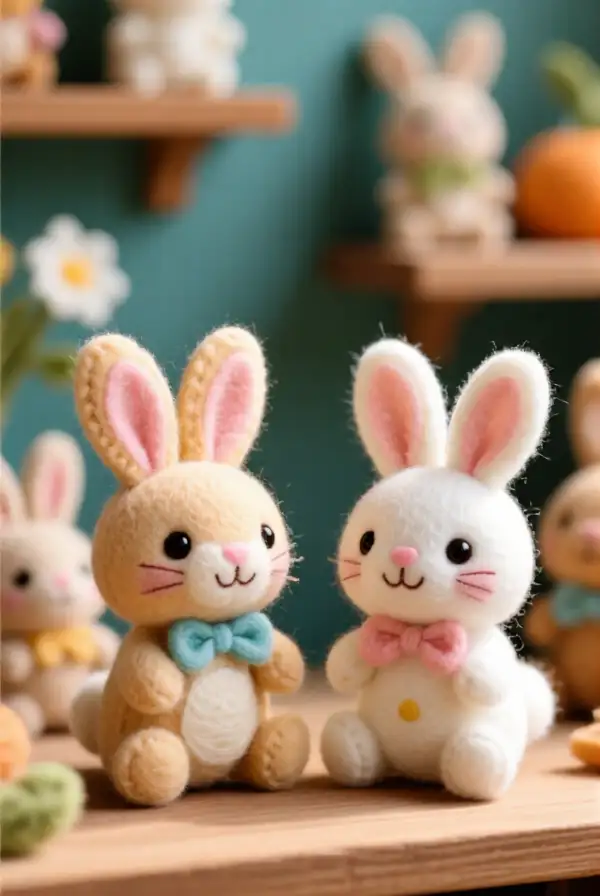 Felt Bunny Ornaments