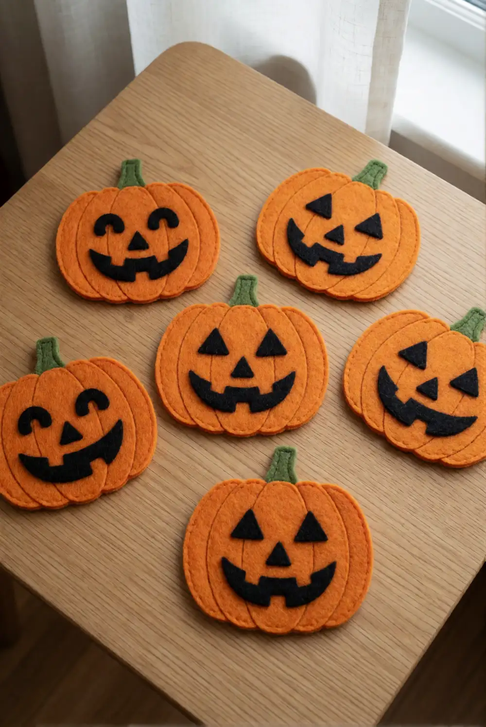 Felt Pumpkin Faces