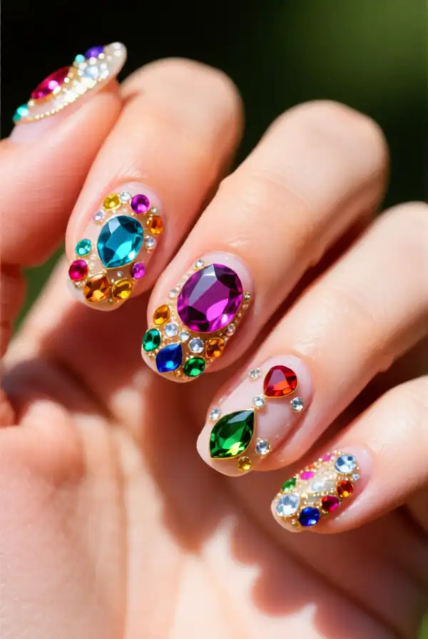 Festive Nail Gems