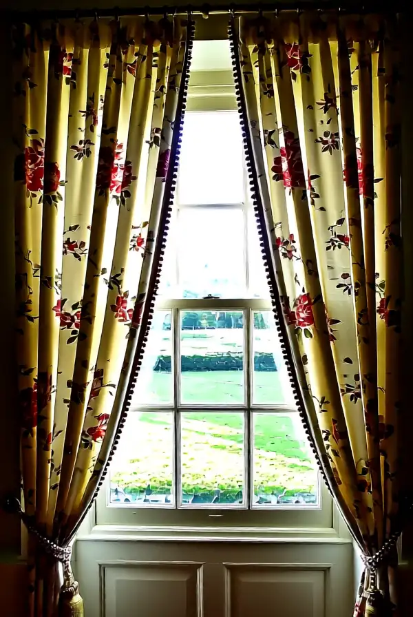 8. Floral Curtains