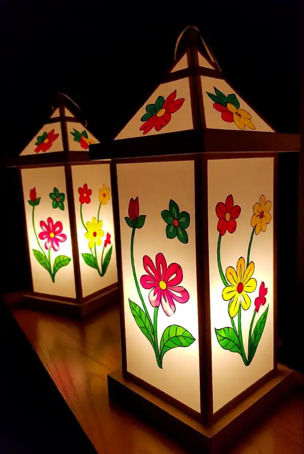 Floral Embellished Lanterns