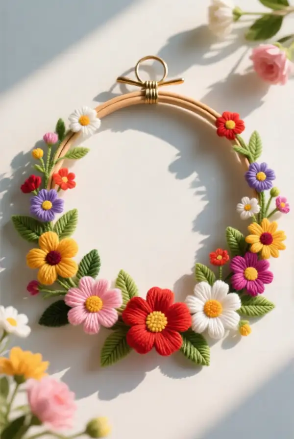 Floral Hoop Art