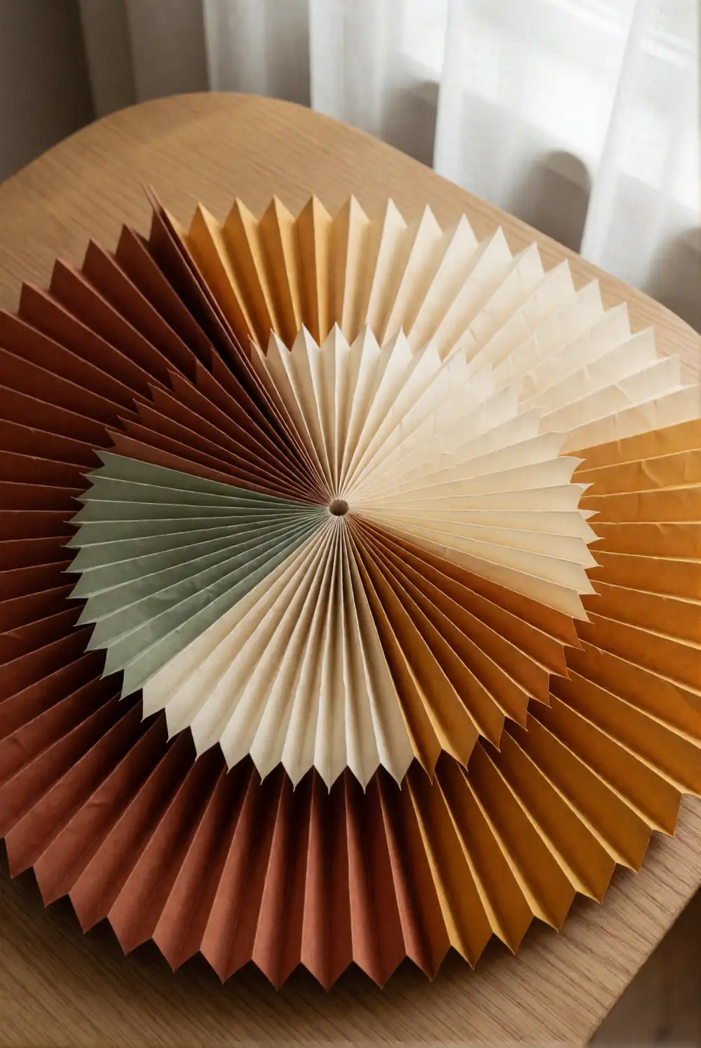 Folded Paper Fan Sunburst