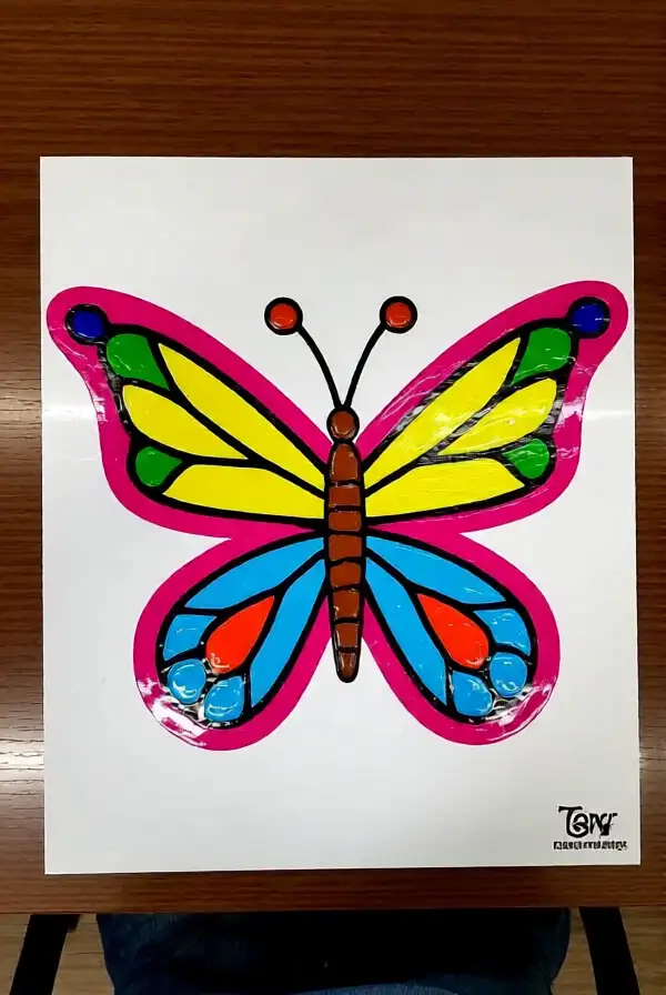 Footprint Butterfly Art