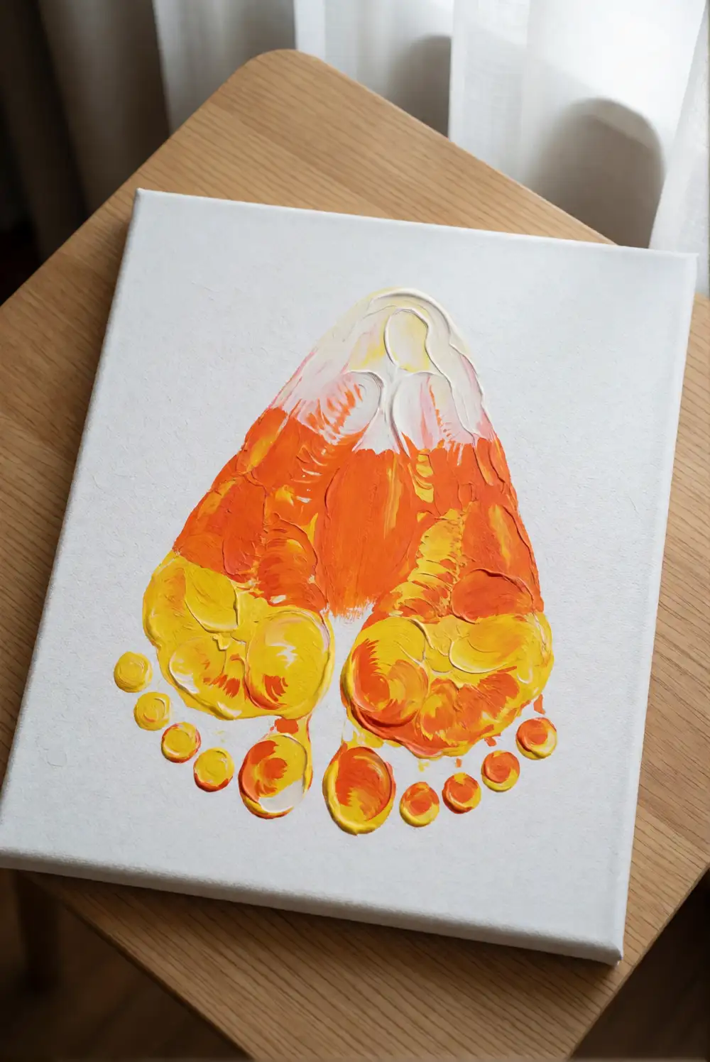 Footprint Candy Corn