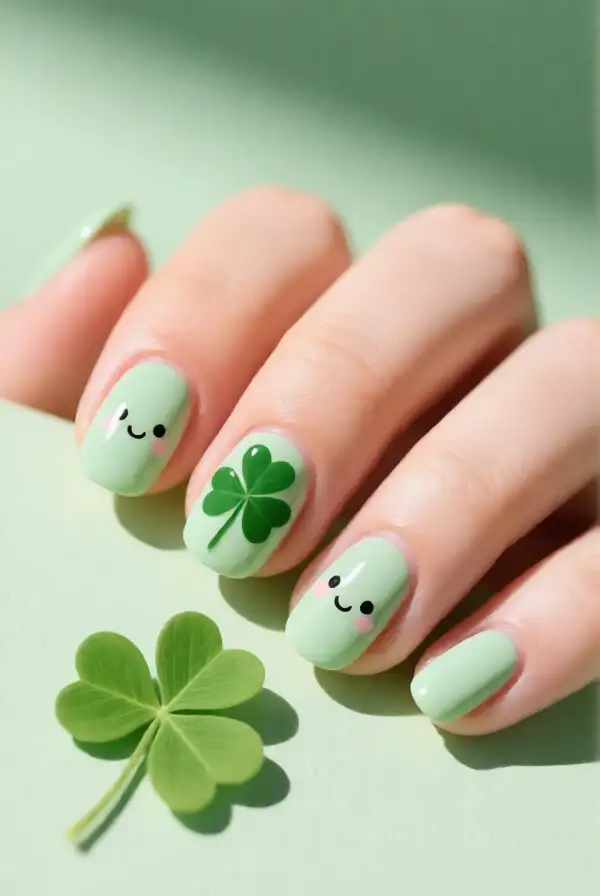 Four-Leaf Clover Nail Art