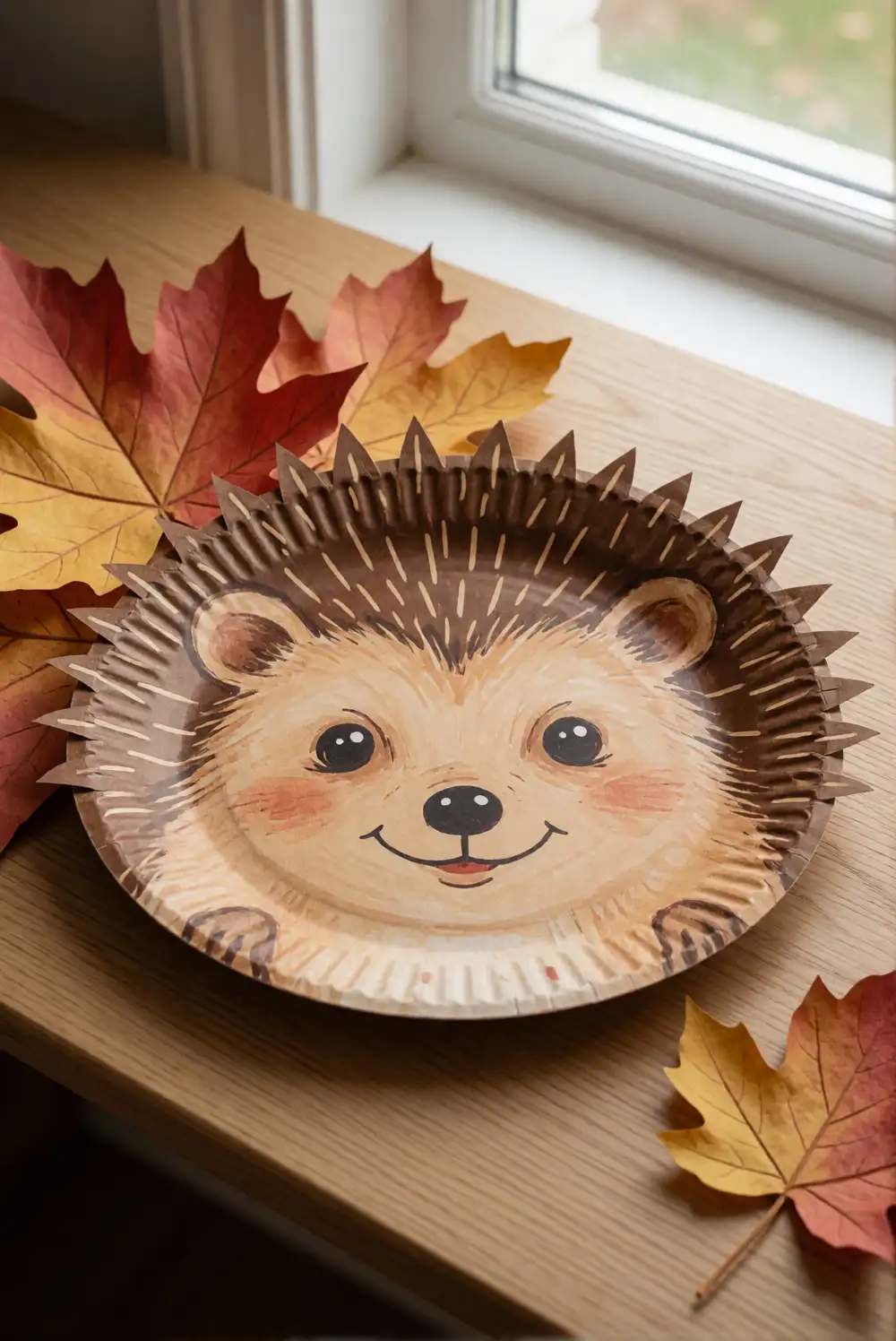 Friendly Hedgehog Paper Plate