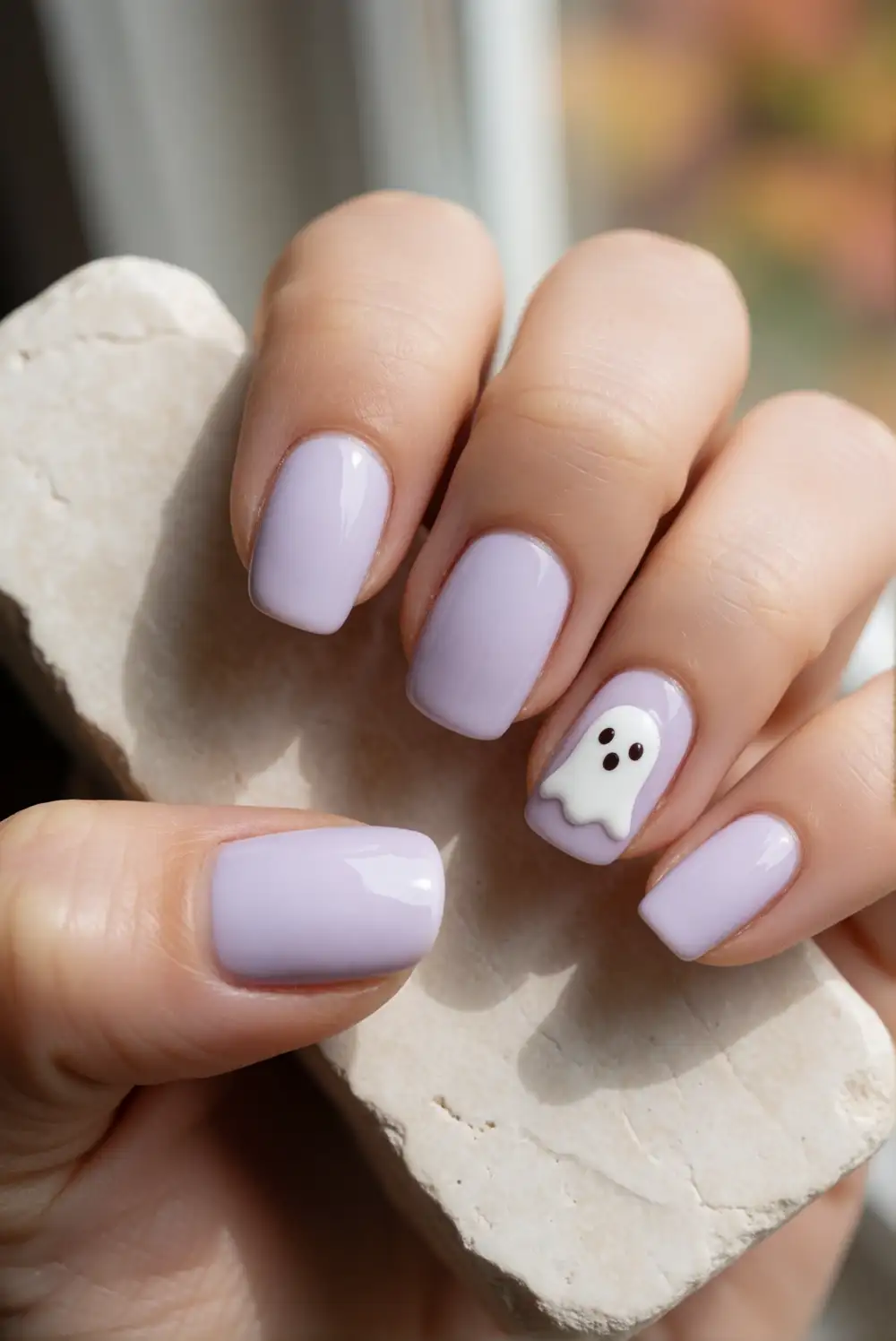 Friendly Little Ghost Nails