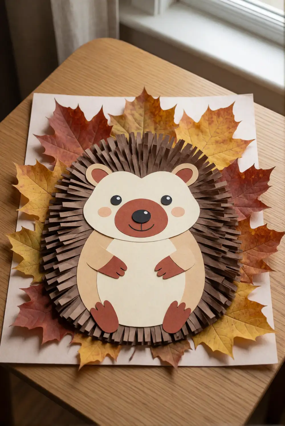 Friendly Paper Hedgehog Picture