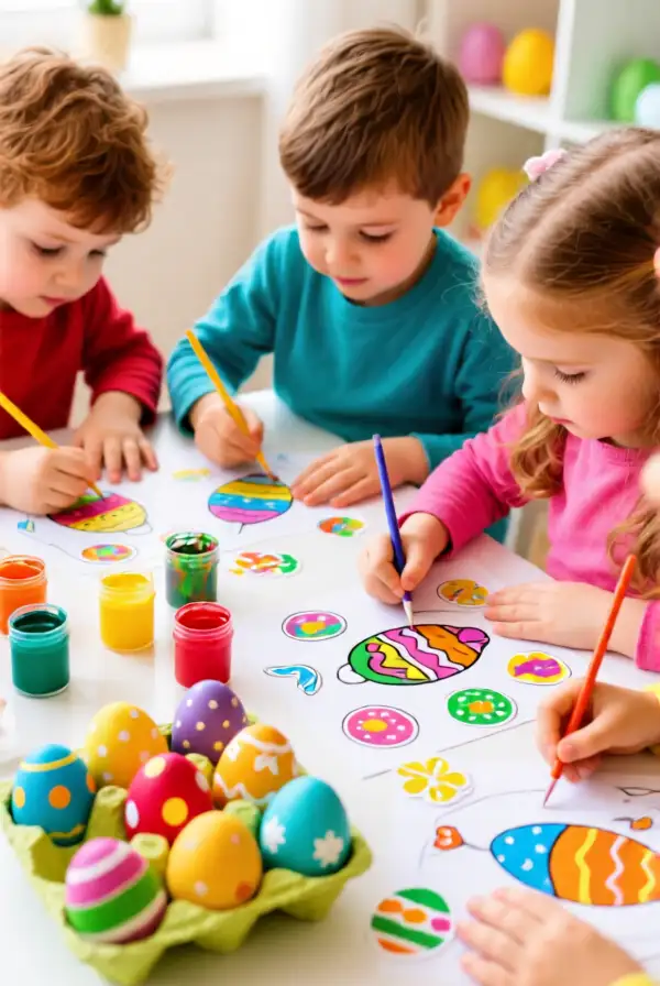 Fun with Easter Egg Coloring