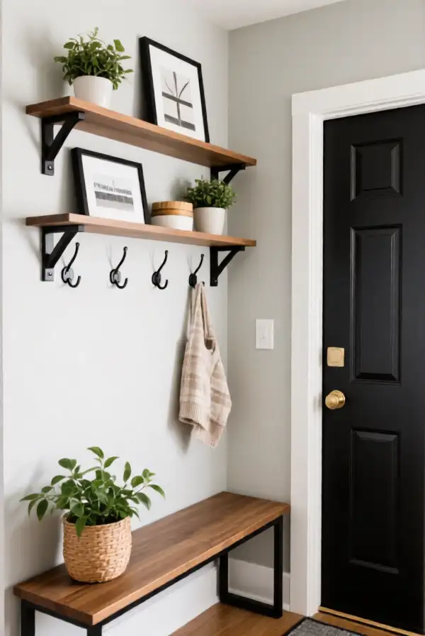Functional Decor: Shelves and Hooks