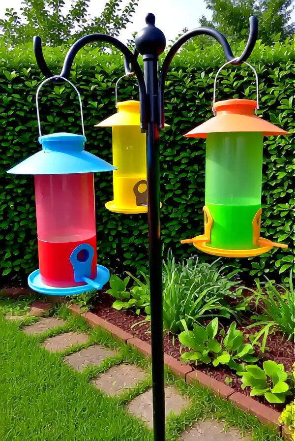 Funky Bird Feeders from Plastic Containers