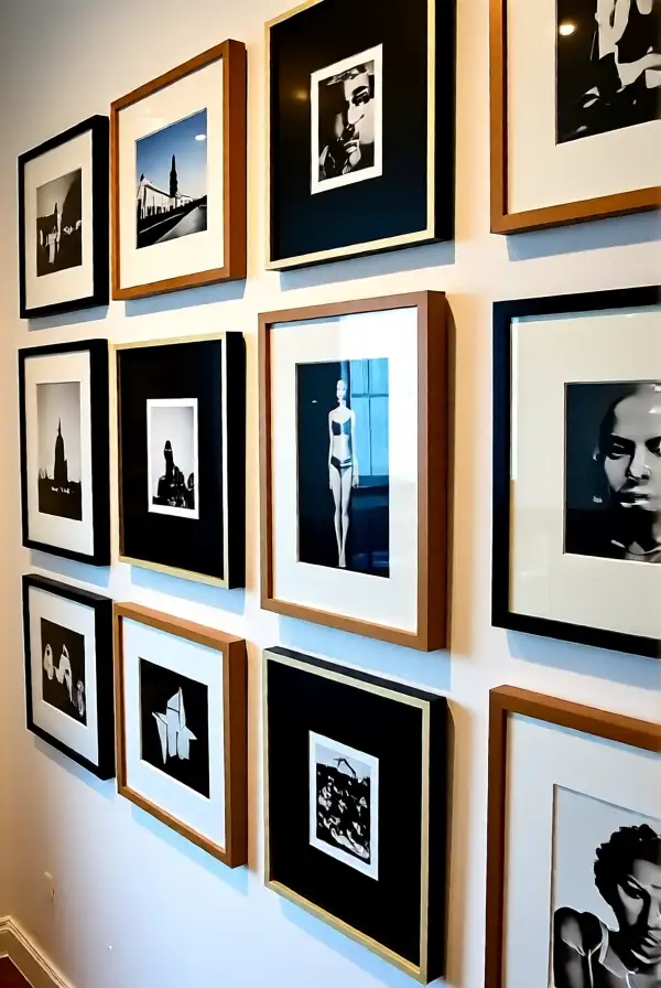 Gallery Wall of Photos and Artwork