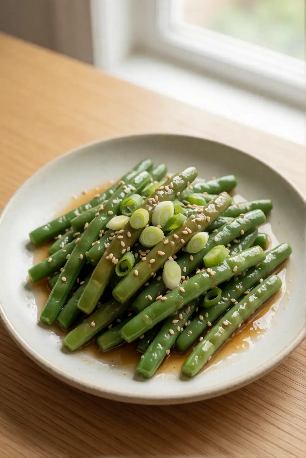 Garlicky Green Beans with Sesame