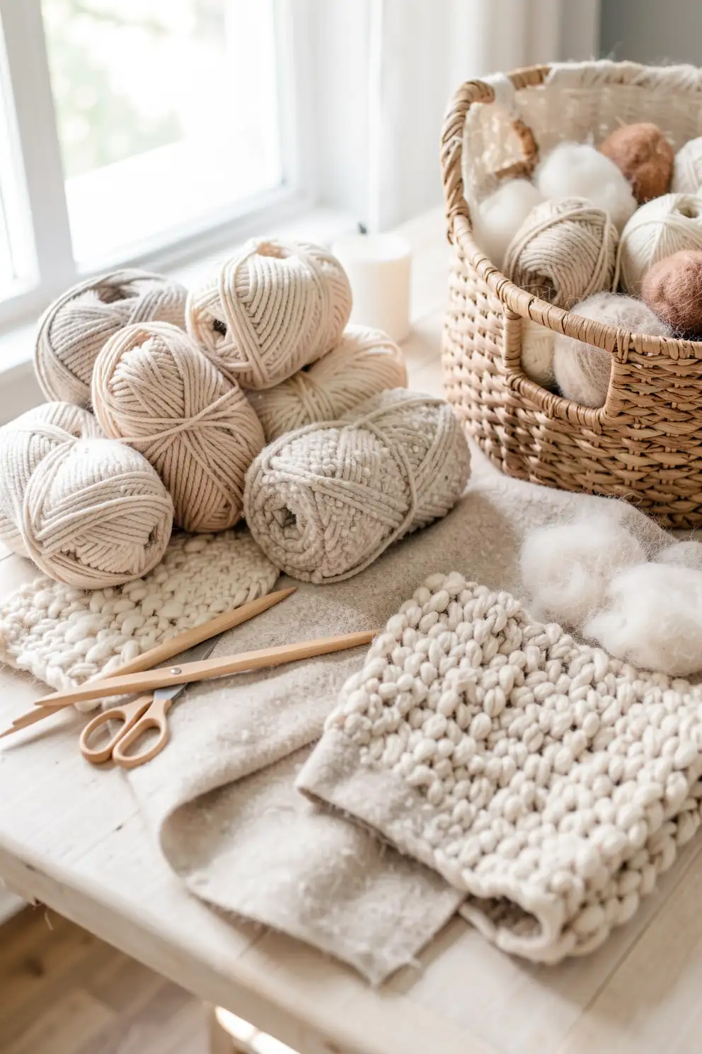 Gathering Cozy Materials With Beautiful Texture