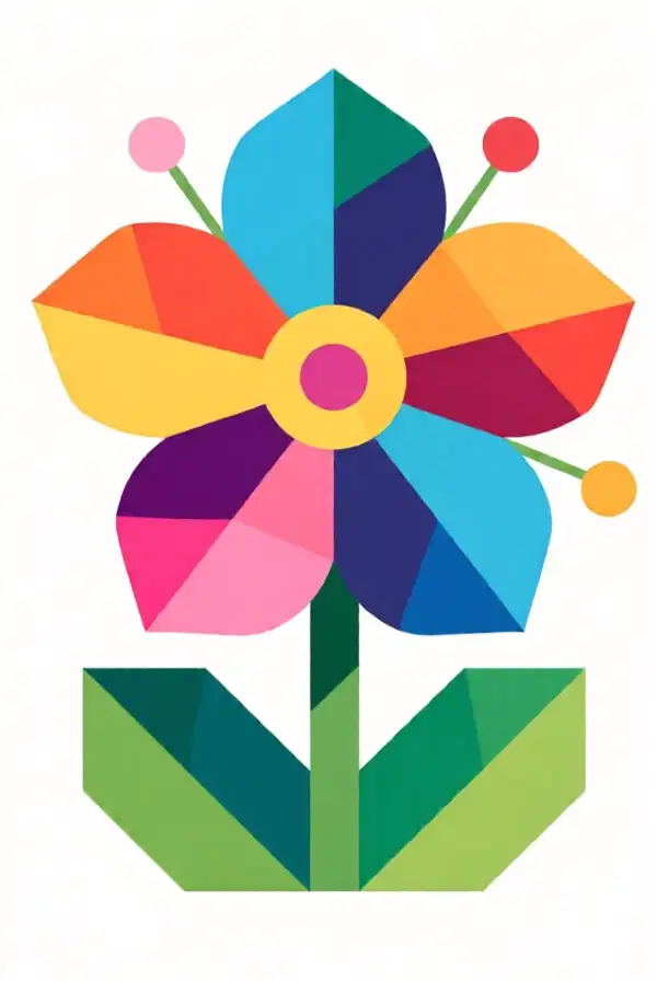 Geometric Flower Designs