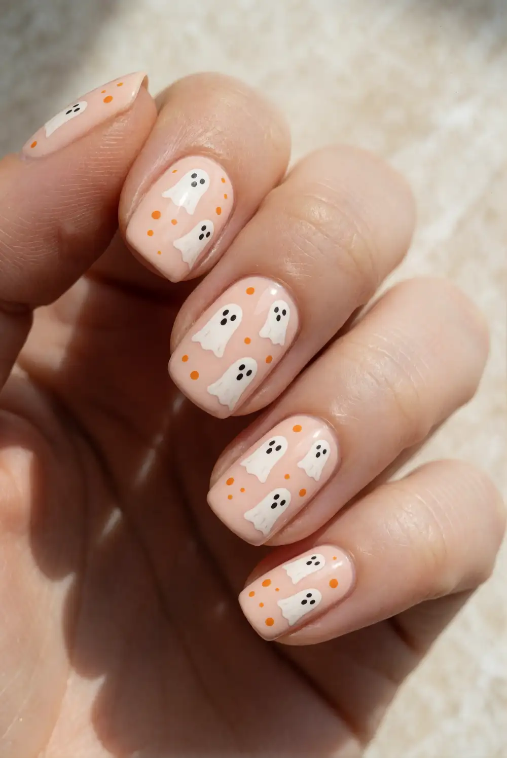 Ghost Confetti Nail Art