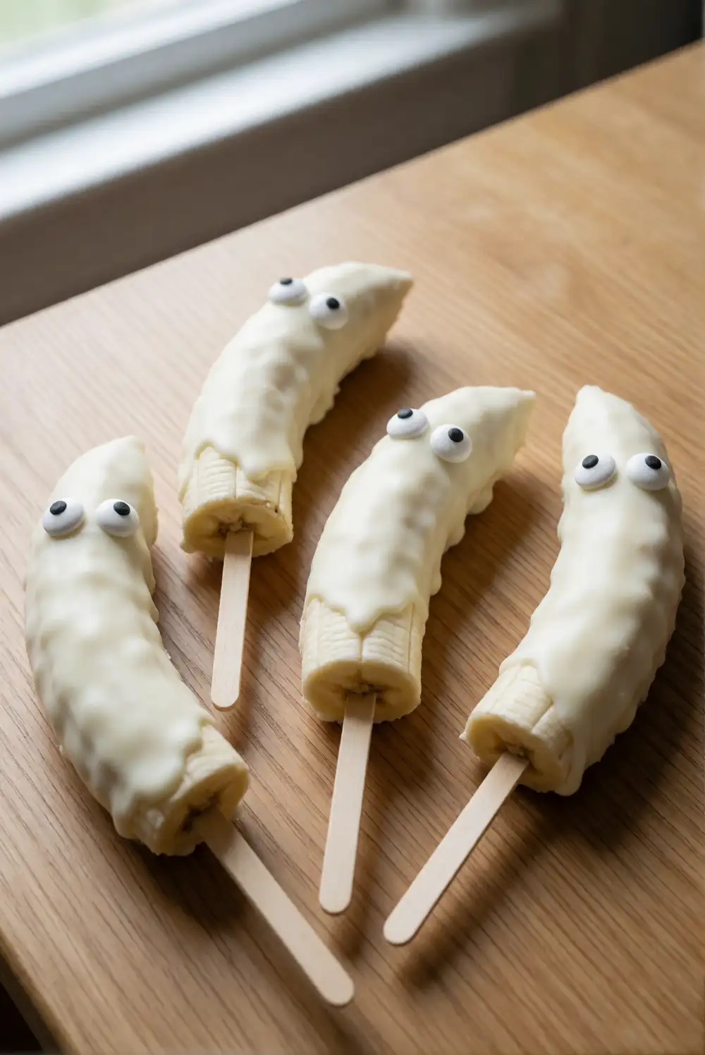 Ghostly Banana Pops