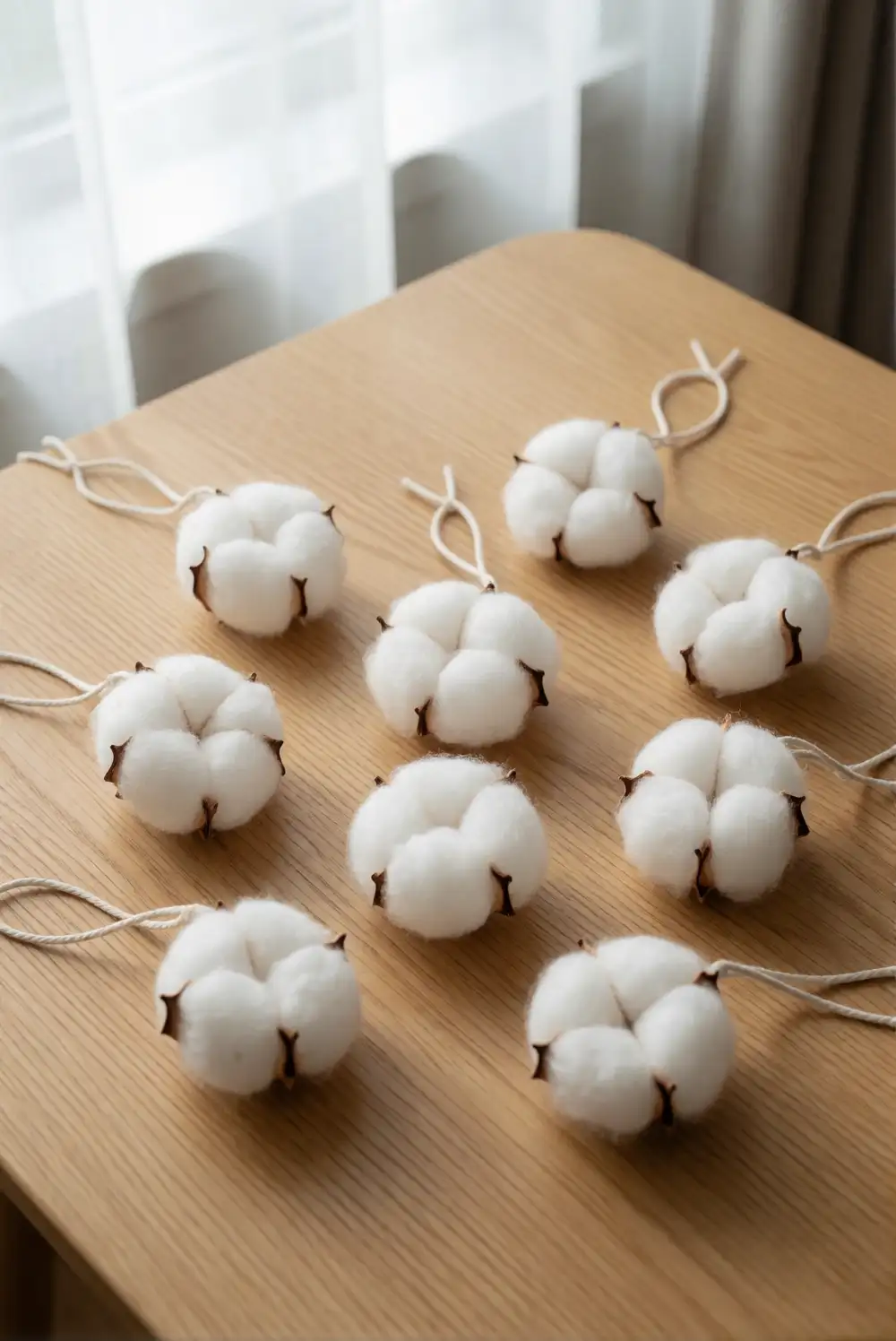 Ghostly Cotton Ball Suncatchers