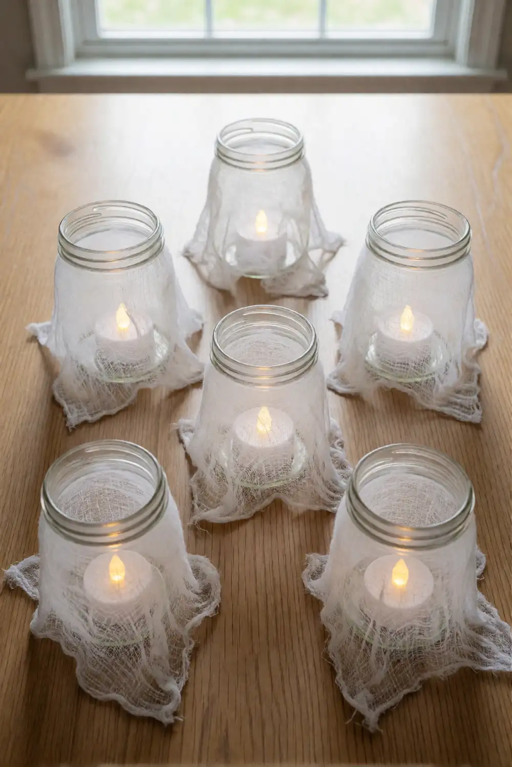 Ghostly Lanterns Using Jars