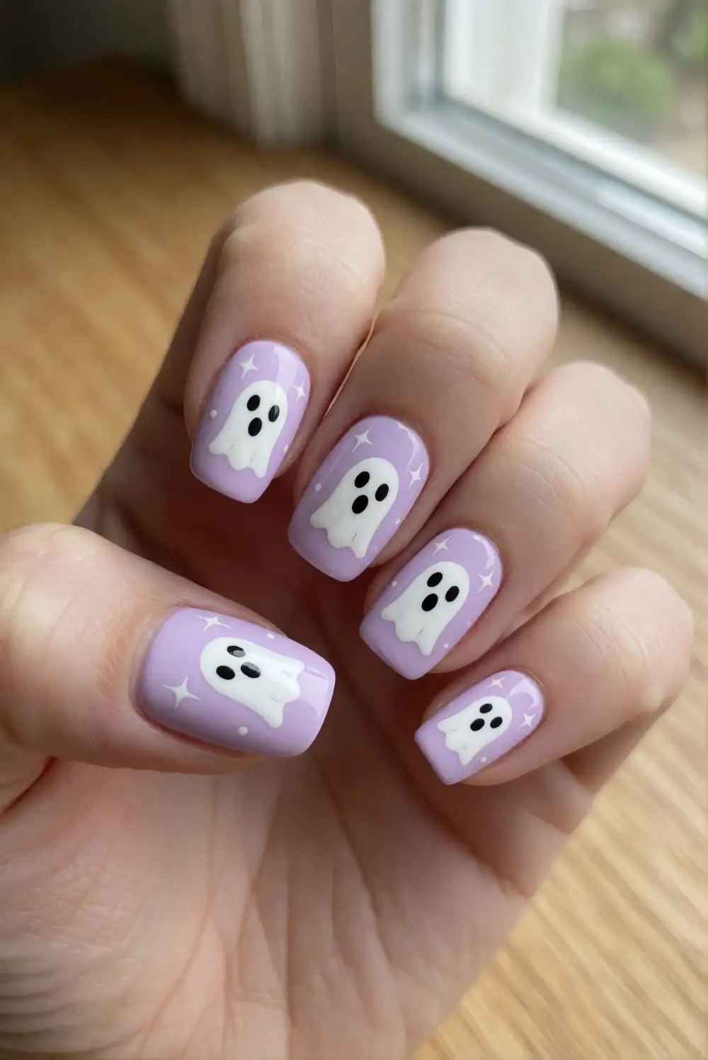Ghosts On Lavender Nails