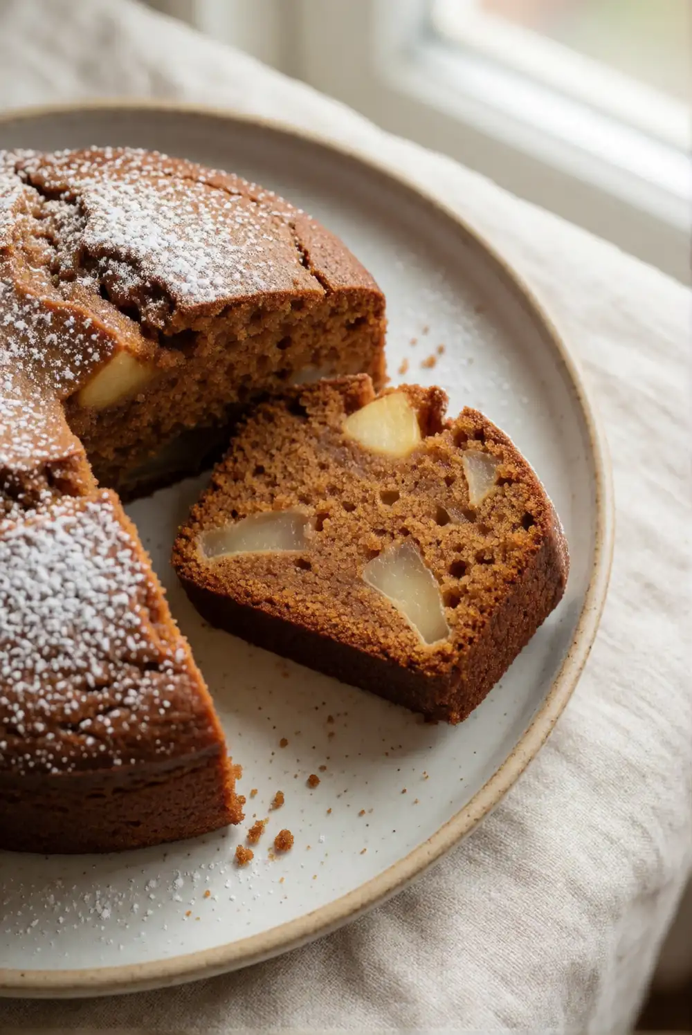 Ginger Molasses Pear Cake