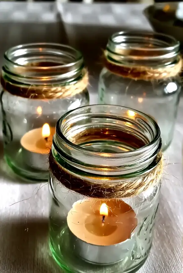 Glass Jar Candle Holders
