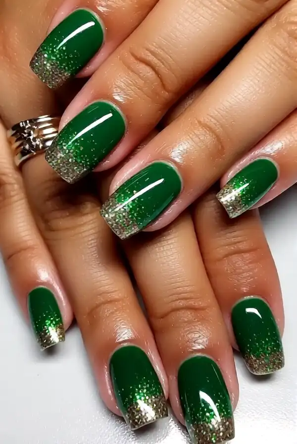 Glitter Gradient Nails