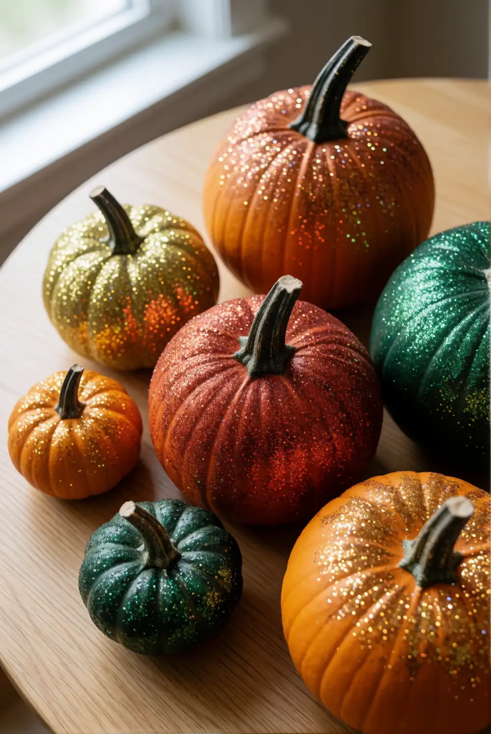 Glittered Pumpkin Decor