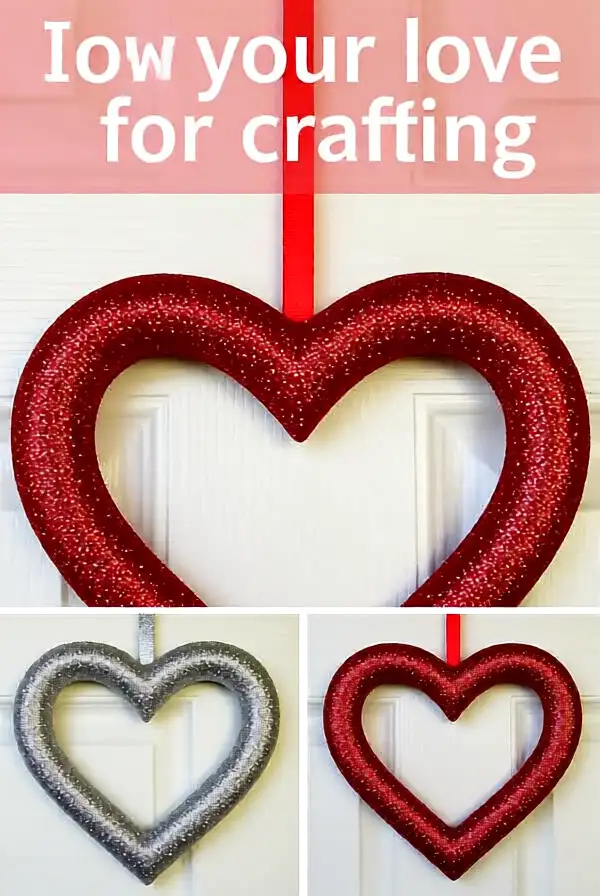 Glittery Heart Wreaths