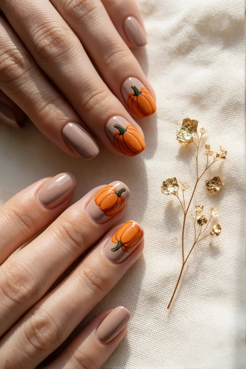 Gold Foil Pumpkin Details