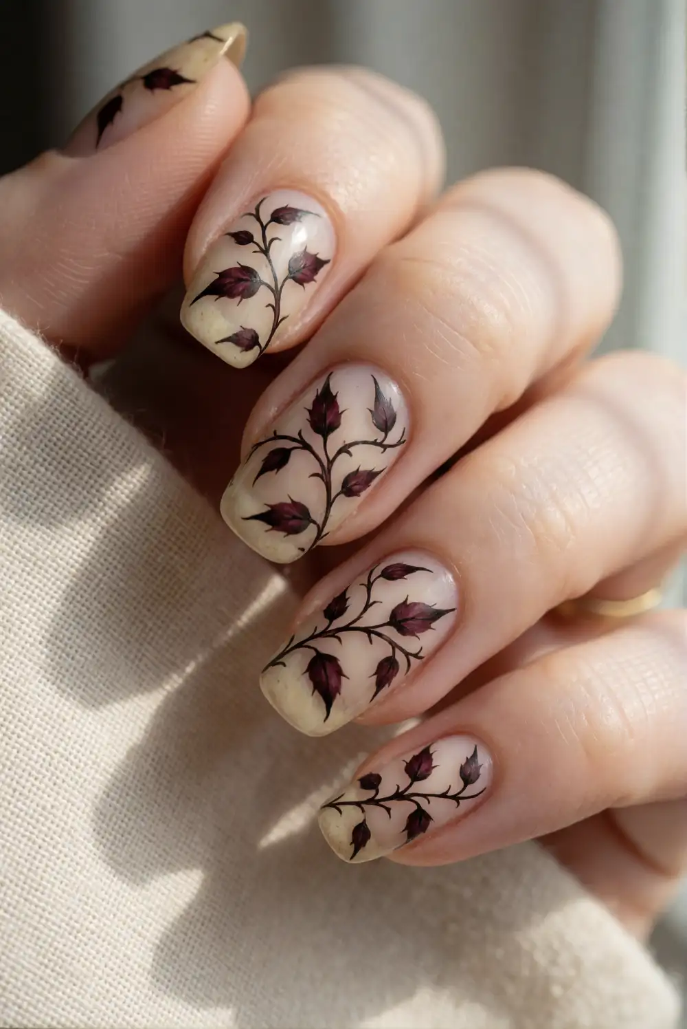 Gothic Thorn Vine Nails