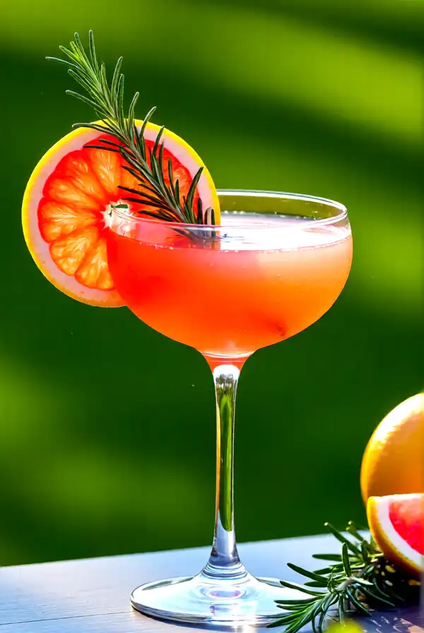 Grapefruit and Rosemary Mimosa