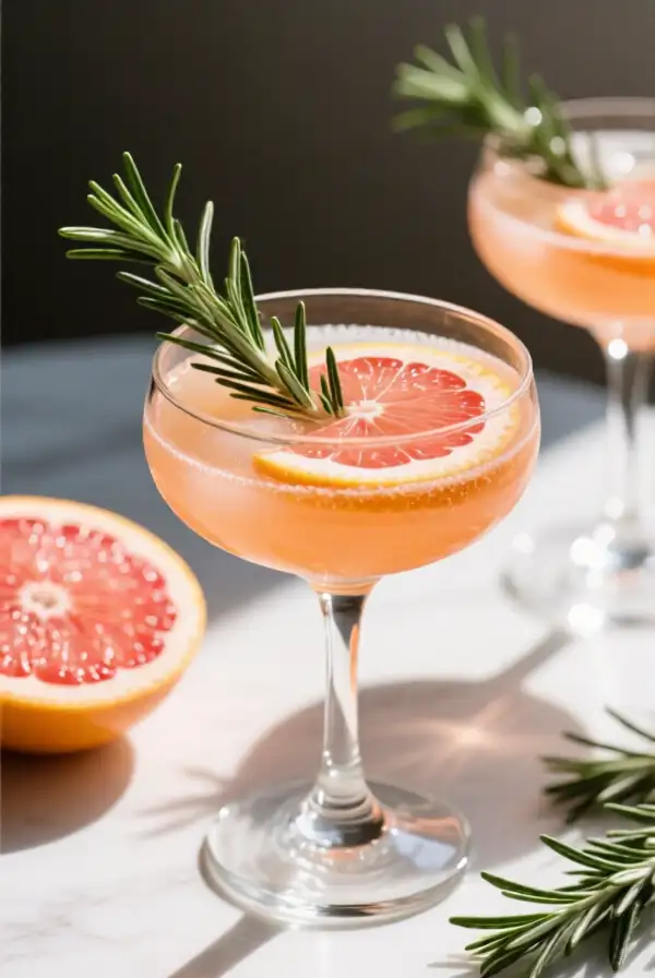 Grapefruit Rosemary Mimosa