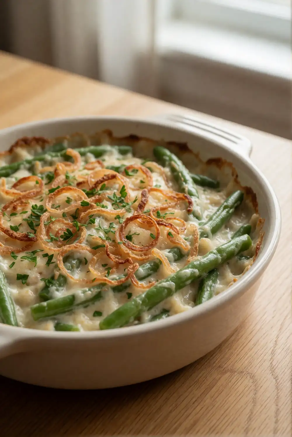 Green Bean and Crispy Shallot Casserole