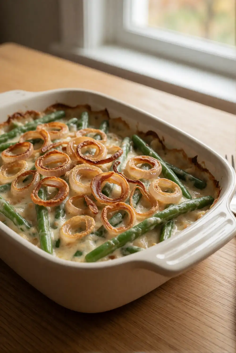 Green Bean Casserole with Crispy Shallots