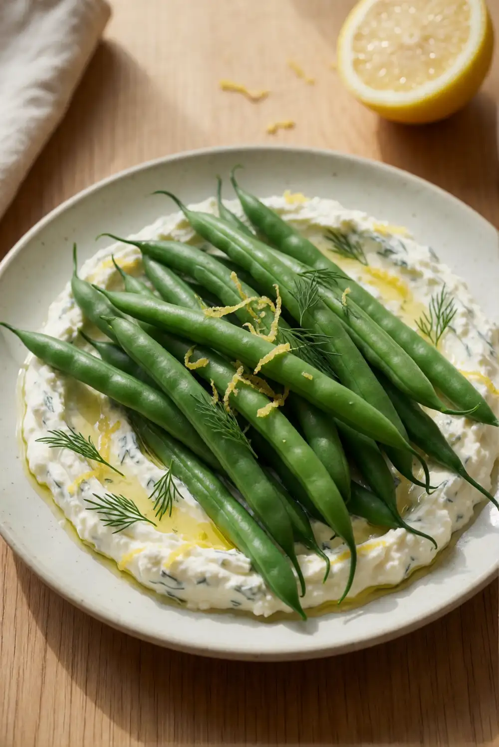 Green Beans with Whipped Feta