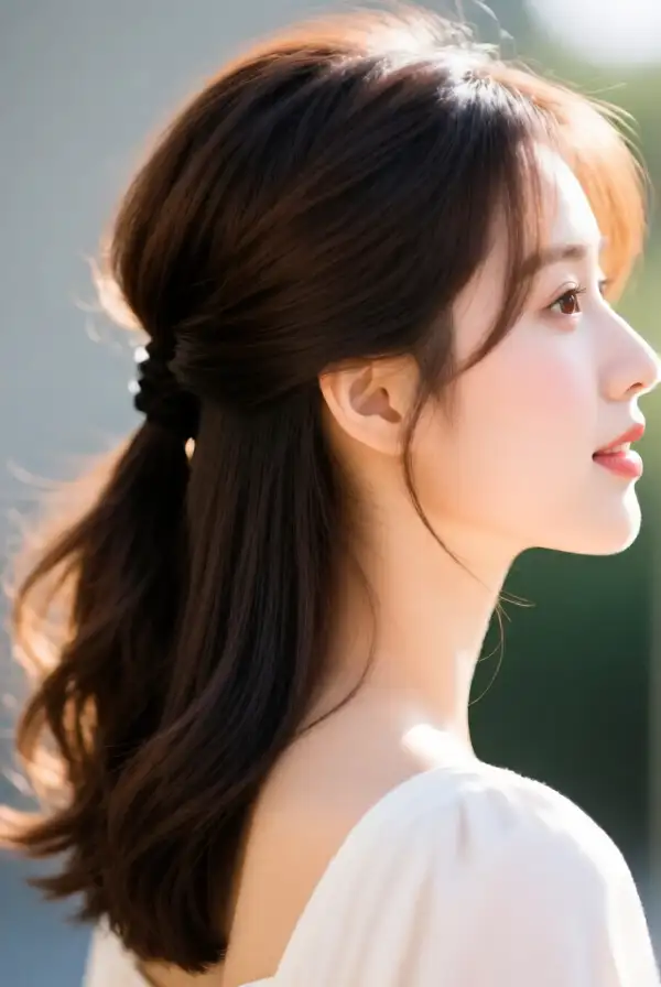 Half-Up, Half-Down Style