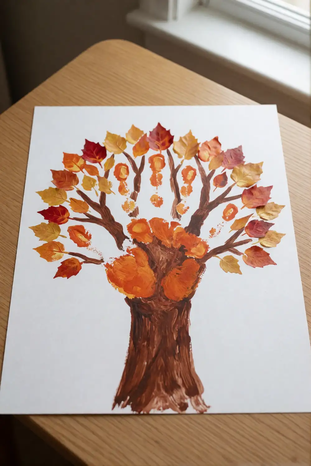 Handprint Autumn Tree Painting