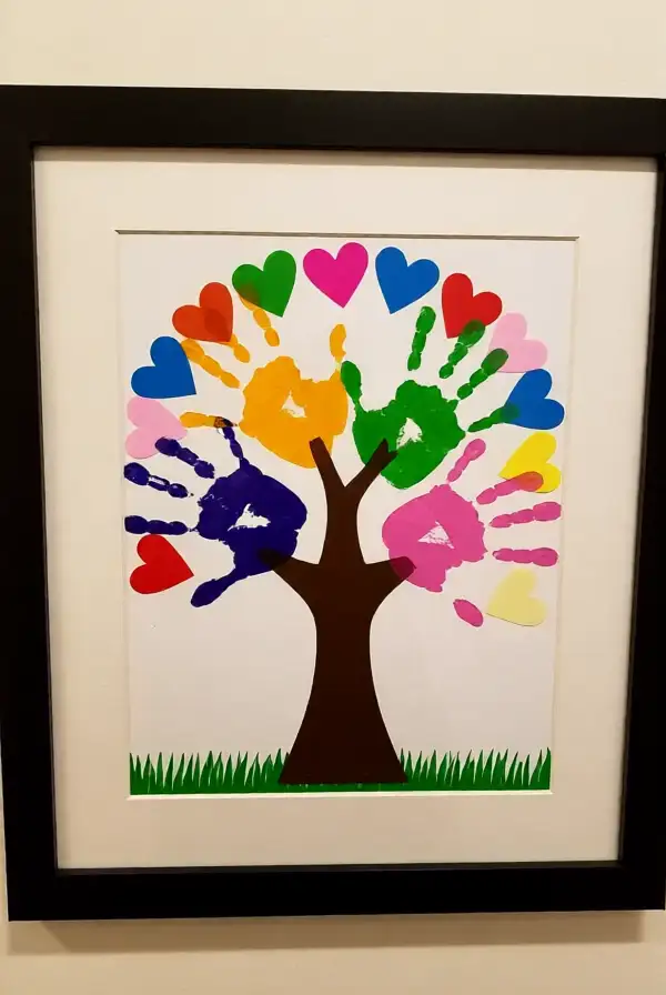Handprint Heart Tree