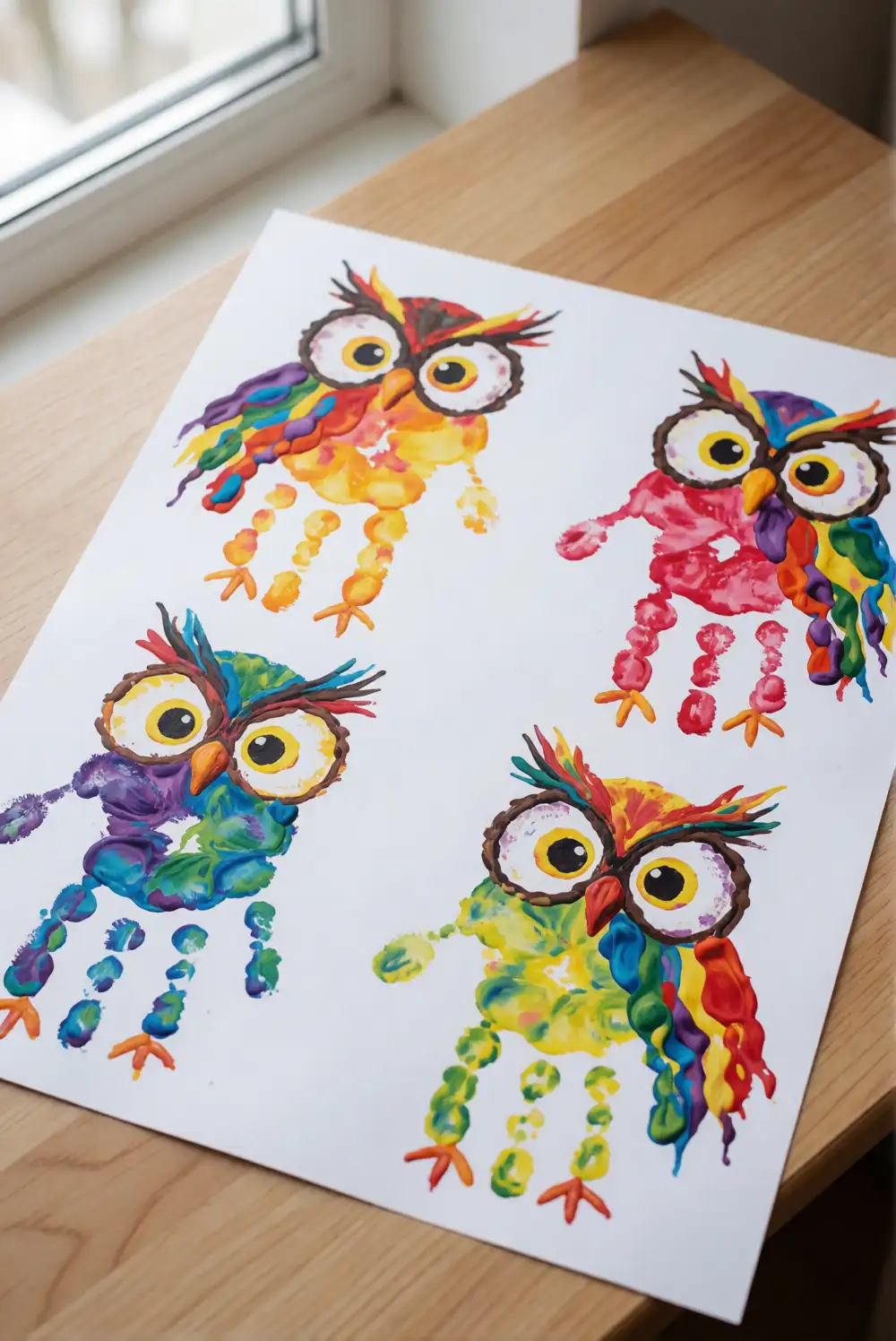 Handprint Owl Crafts