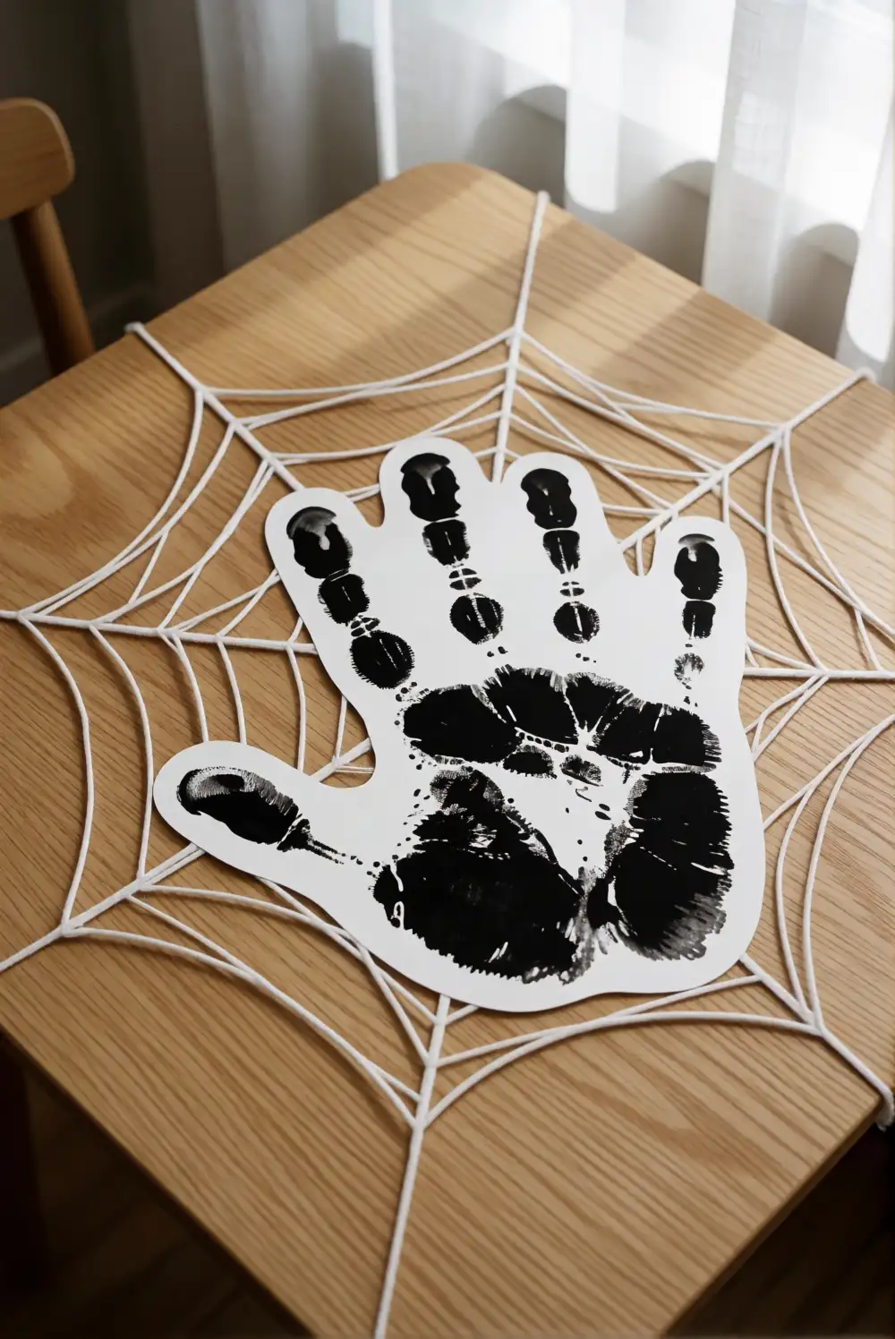 Handprint Spider Webs