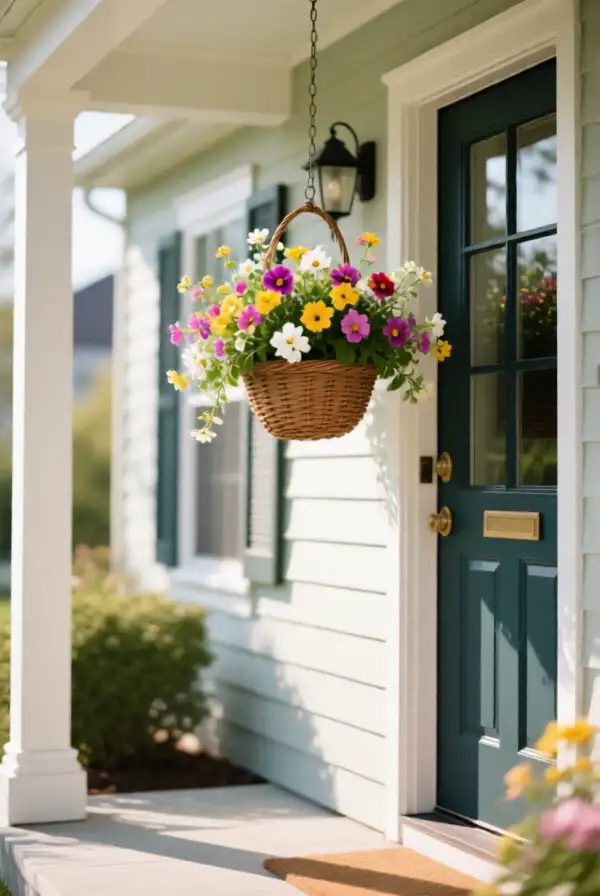Hang a Basket of Seasonal Blooms