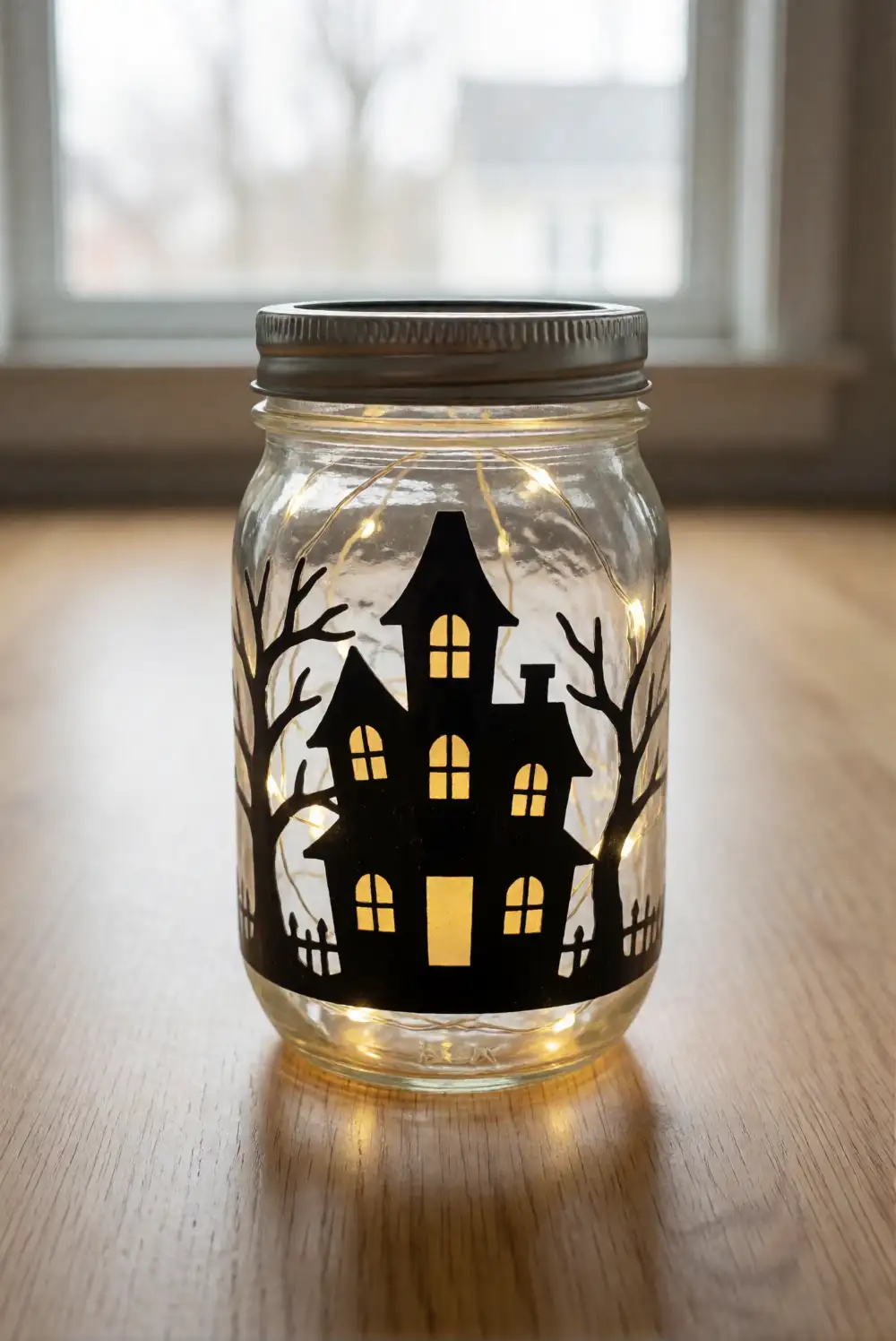 Haunted House Mason Jars