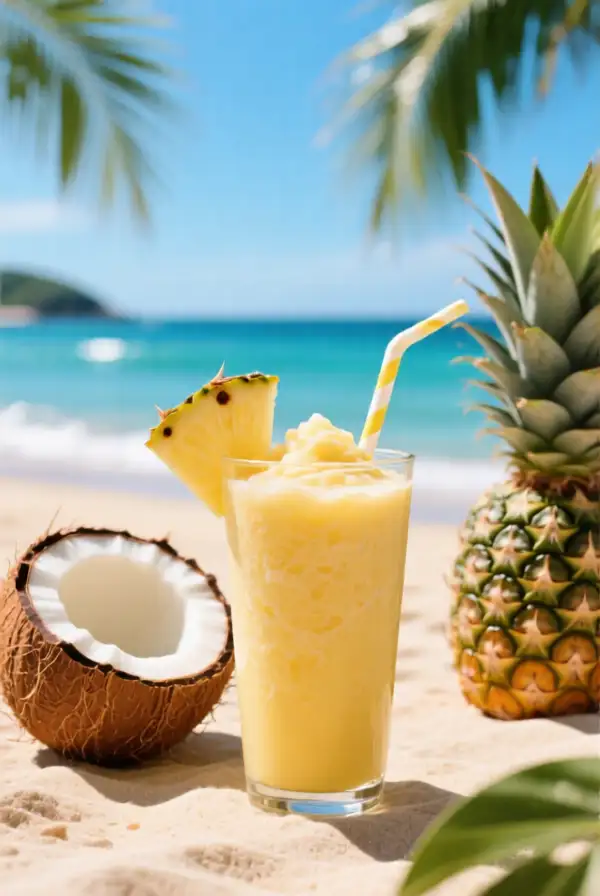 Healthy Summer Coconut Pineapple Smoothie