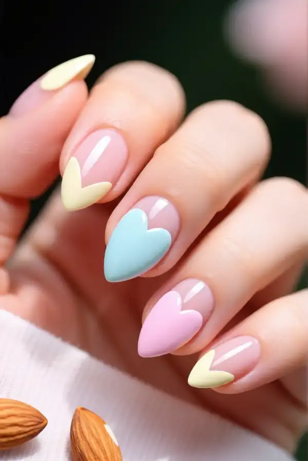 Heart-Shaped French Tips