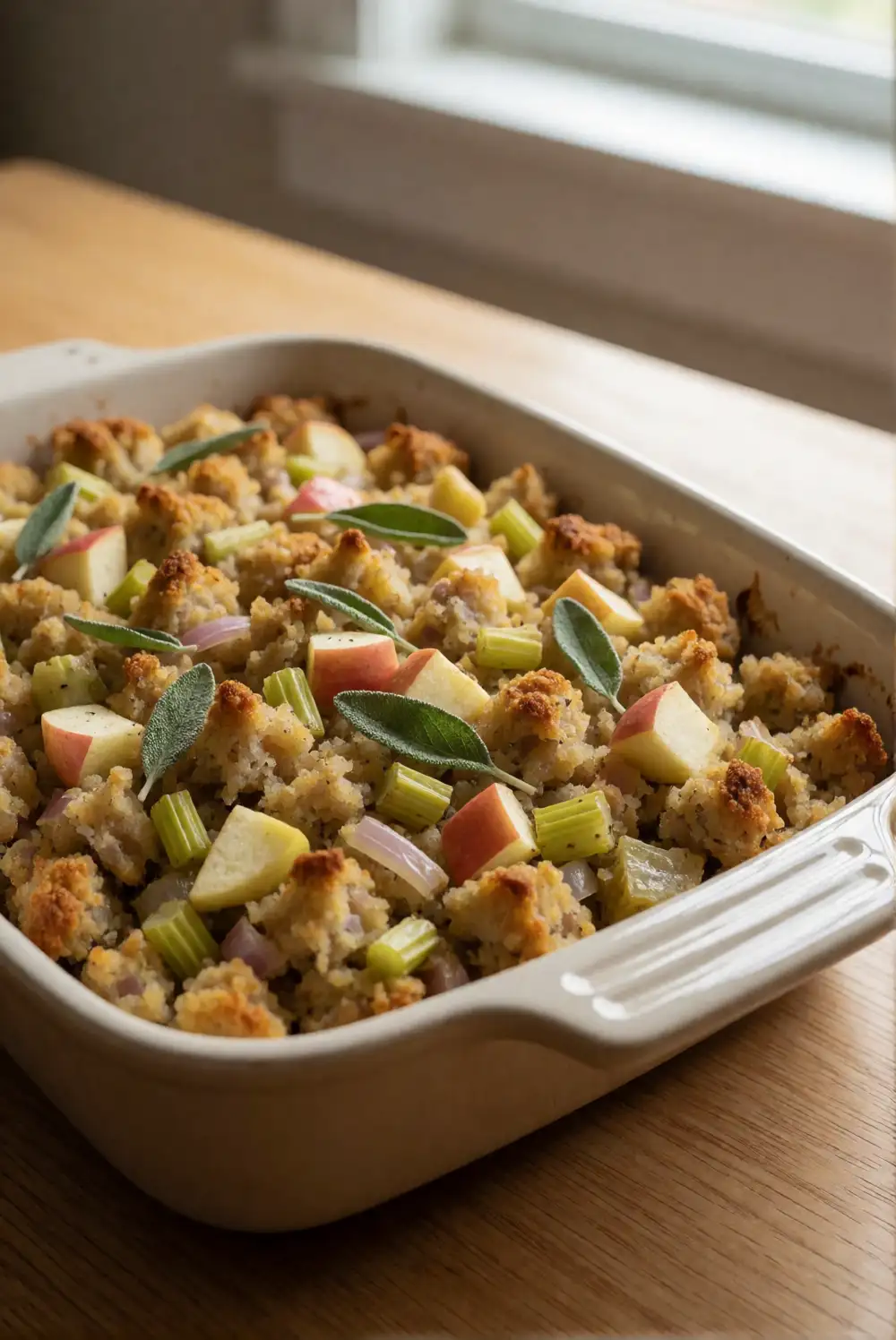 Herb and Apple Sourdough Stuffing