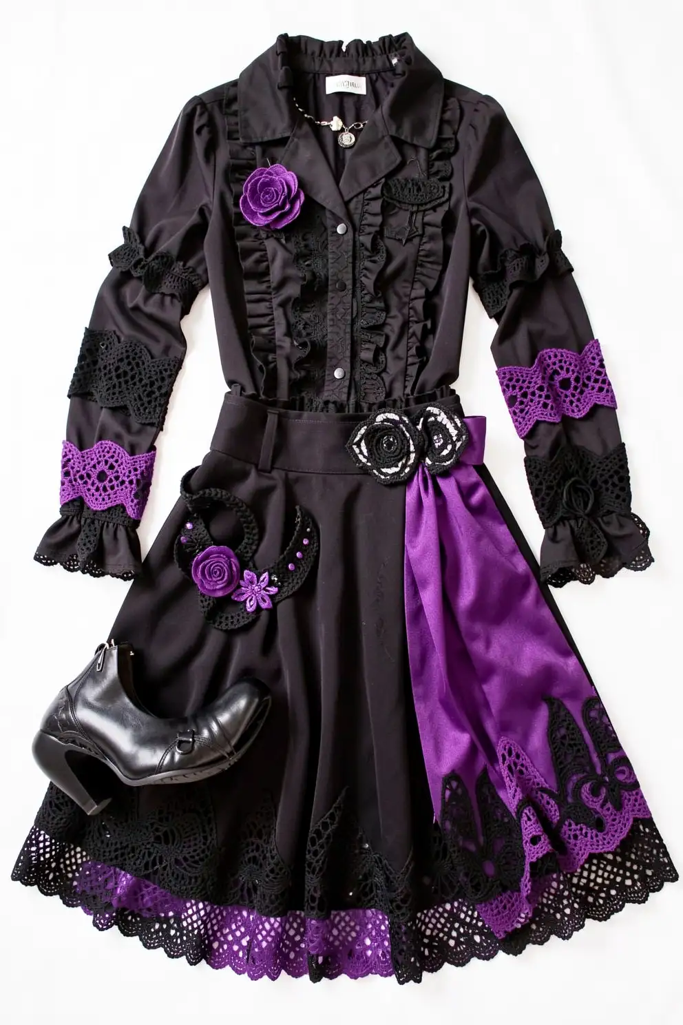 Incorporating Black and Purple in Fashion